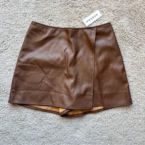 PACSUN LA HEARTS FAUX LEATHER SKORT